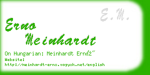 erno meinhardt business card